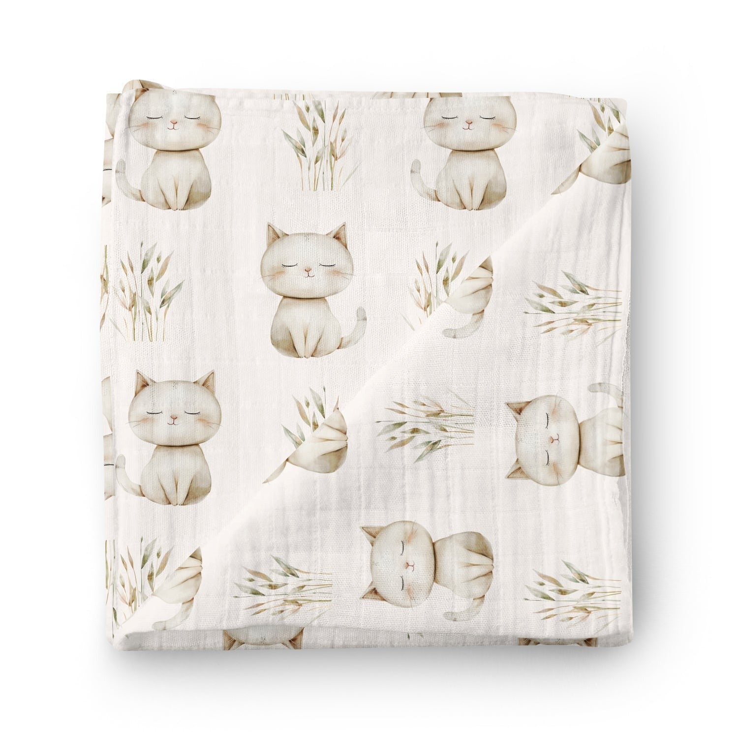 Mousseline de bambou - Chaton-ron-ron