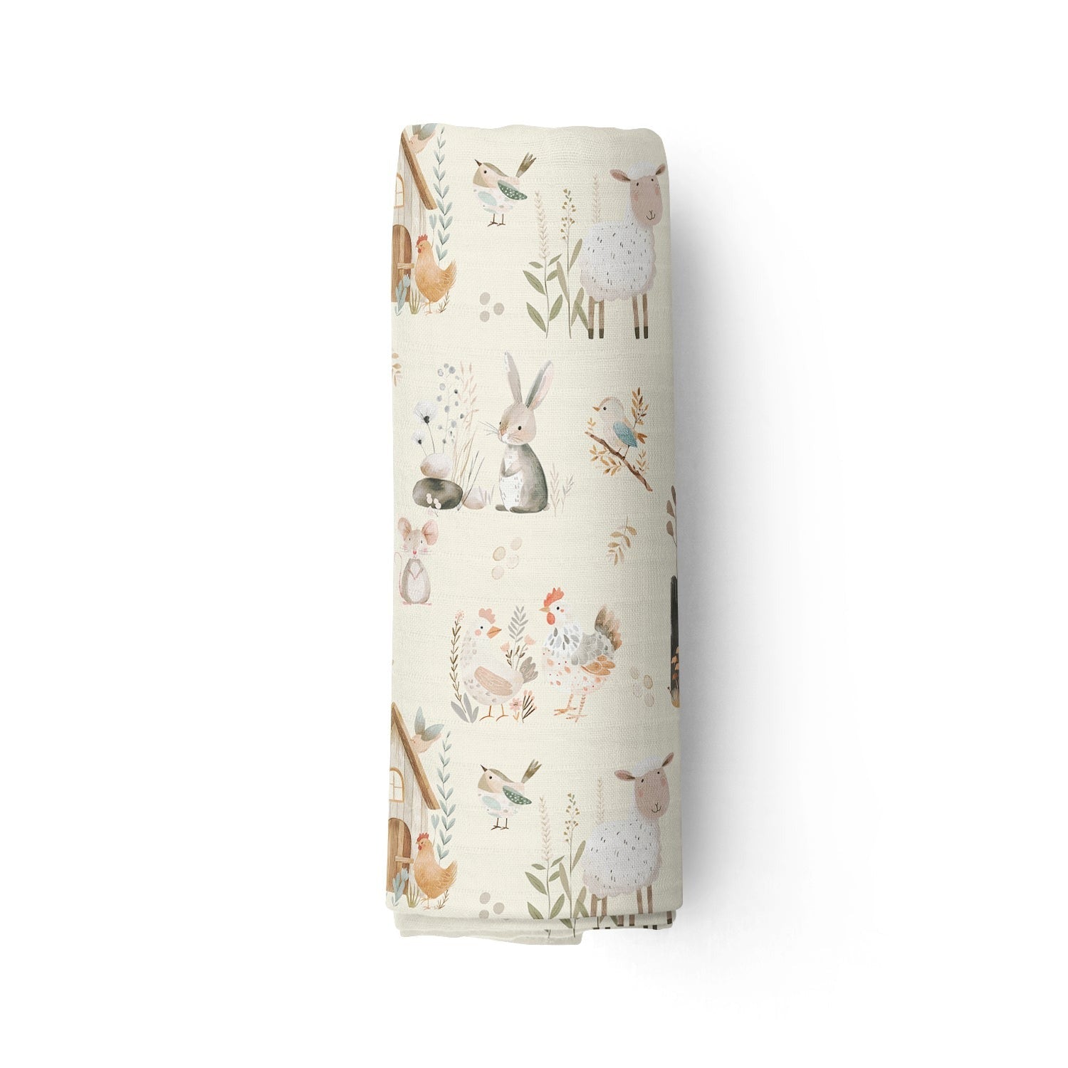 Couverture mousseline de bambou - Ferme rustique