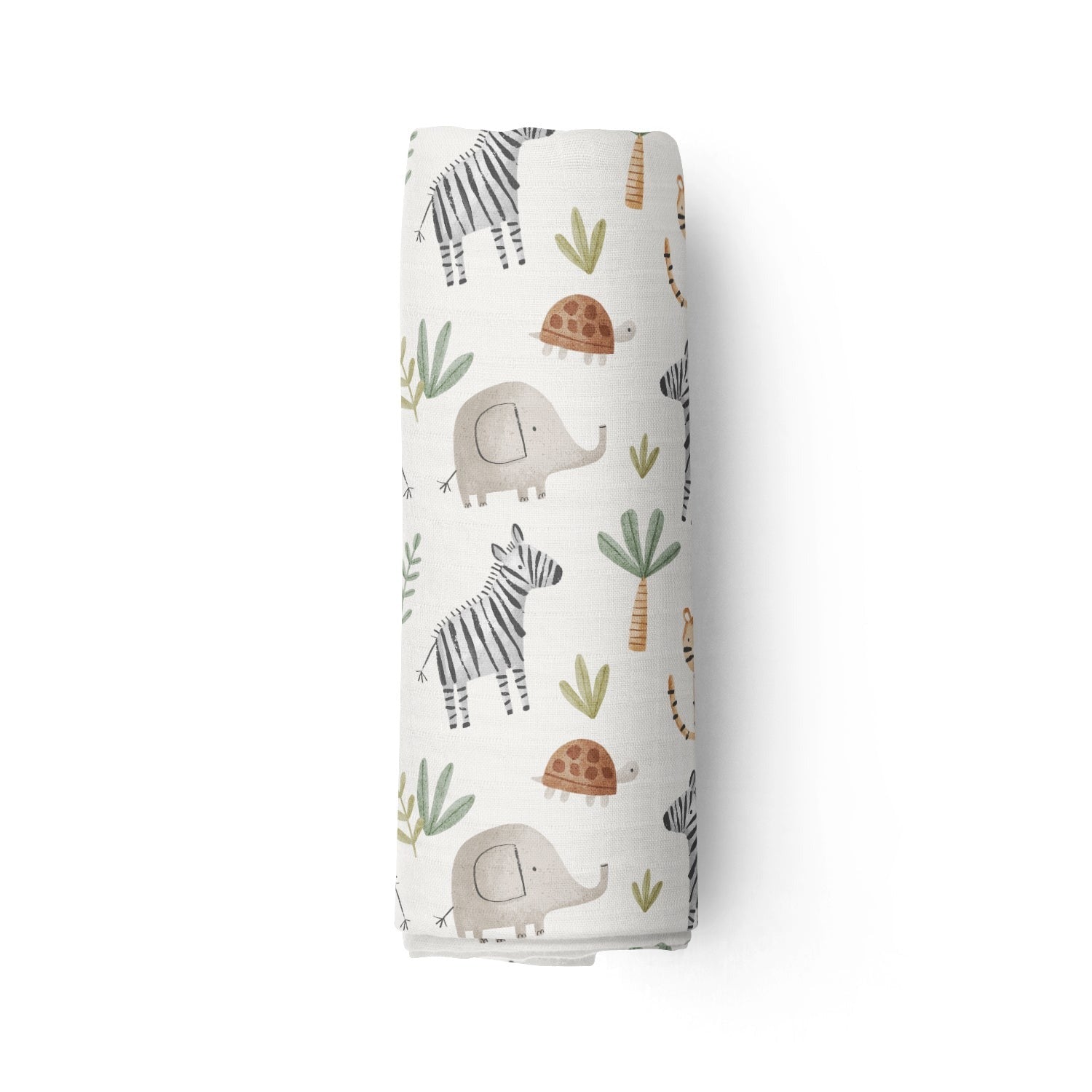 Couverture mousseline de bambou - Balade dans la jungle