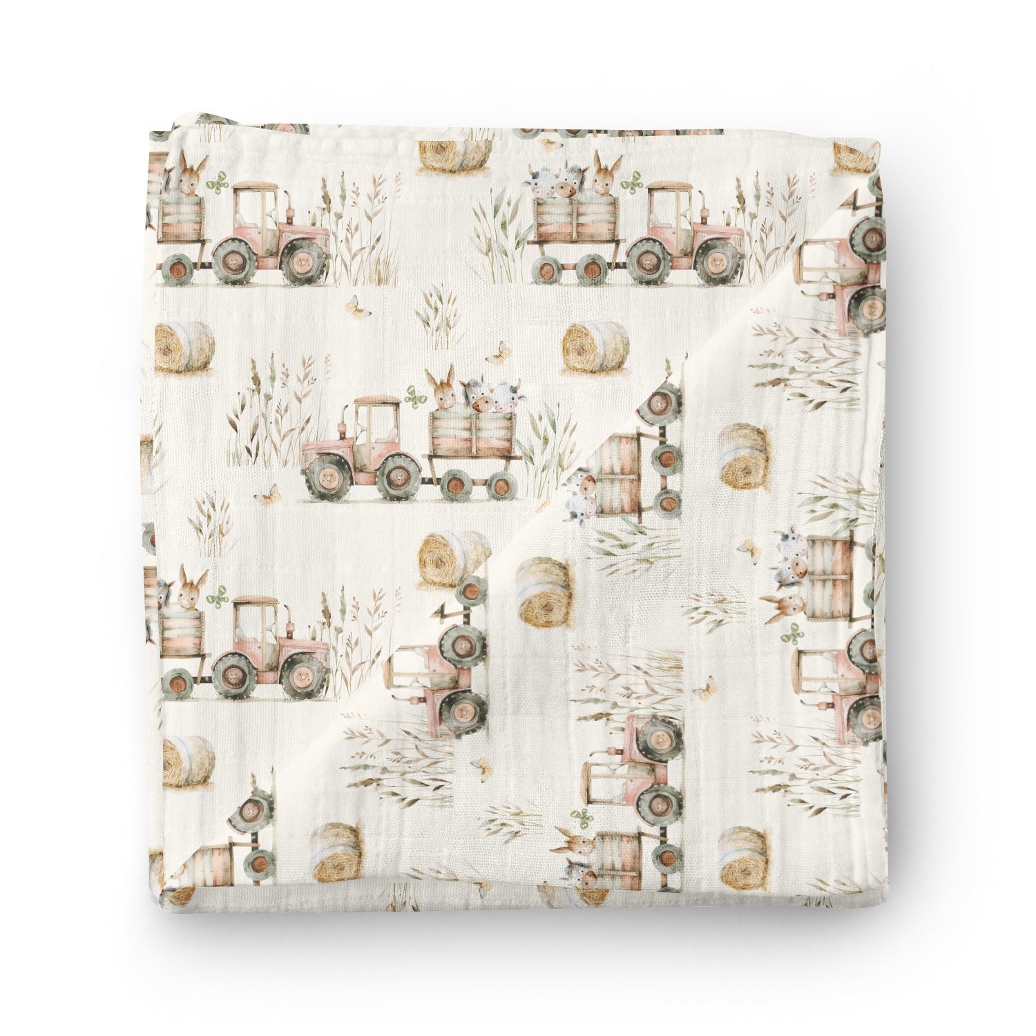Couverture mousseline de bambou - Balade au champs