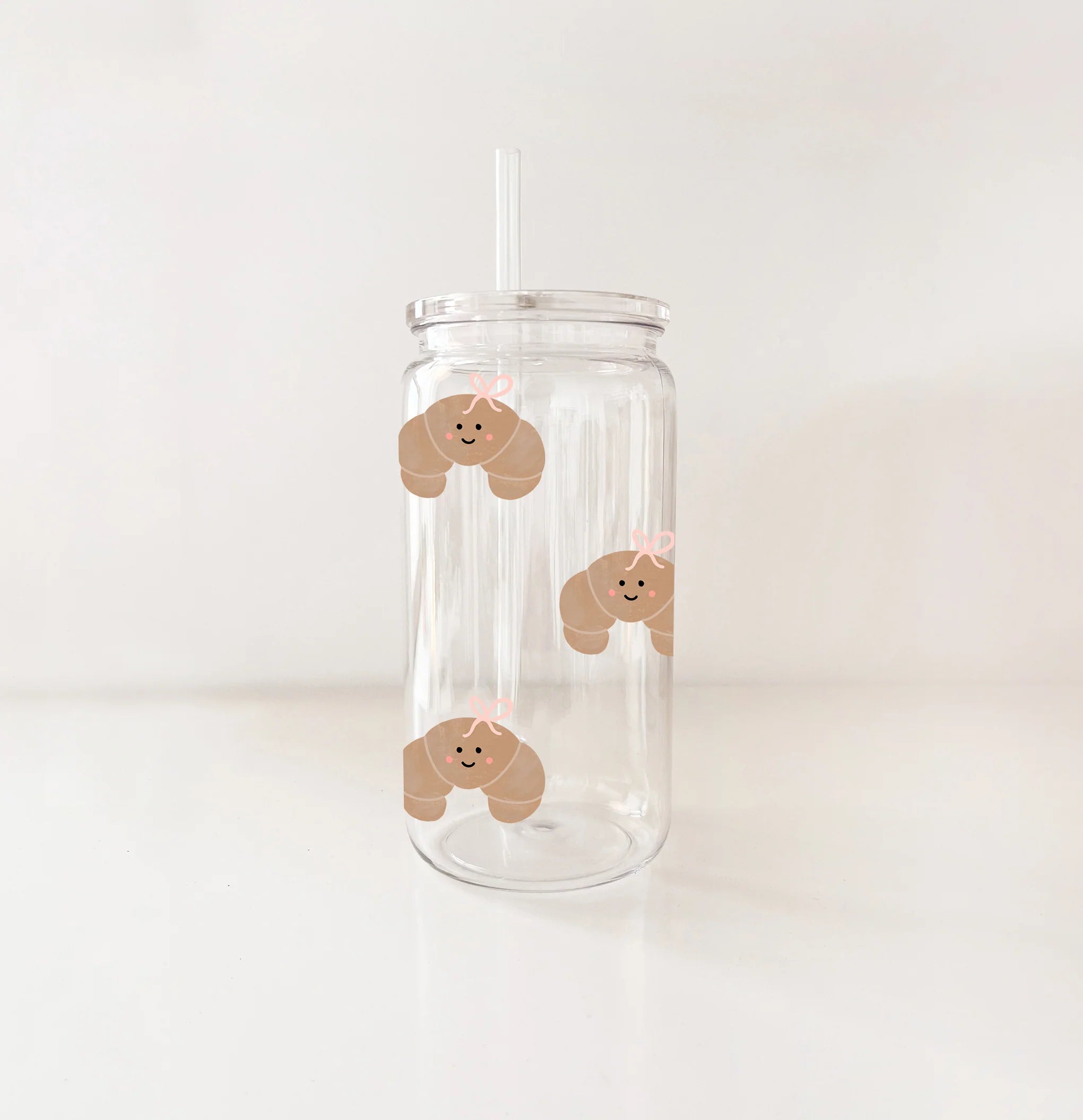 Verre en plastique - Croissants kawaii