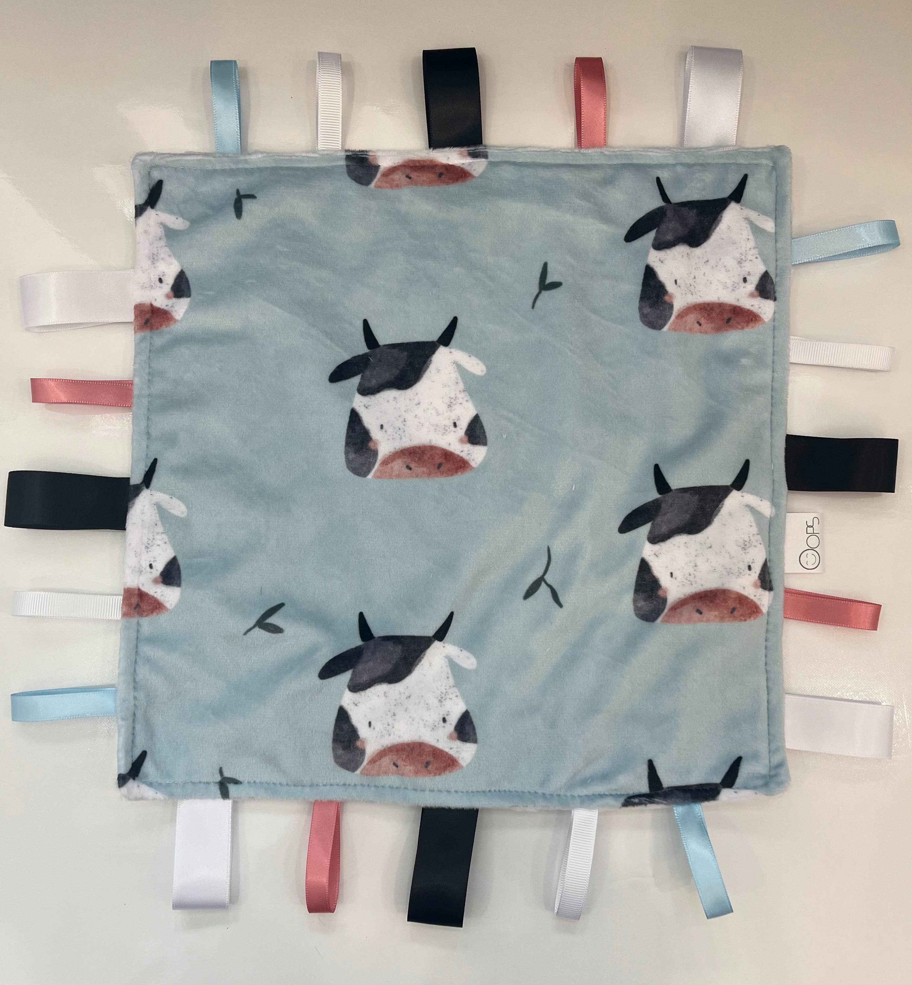 Doudou étiquettes - p'tite vache