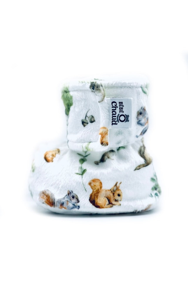 Pantoufles à velcro - Écureuil des bois