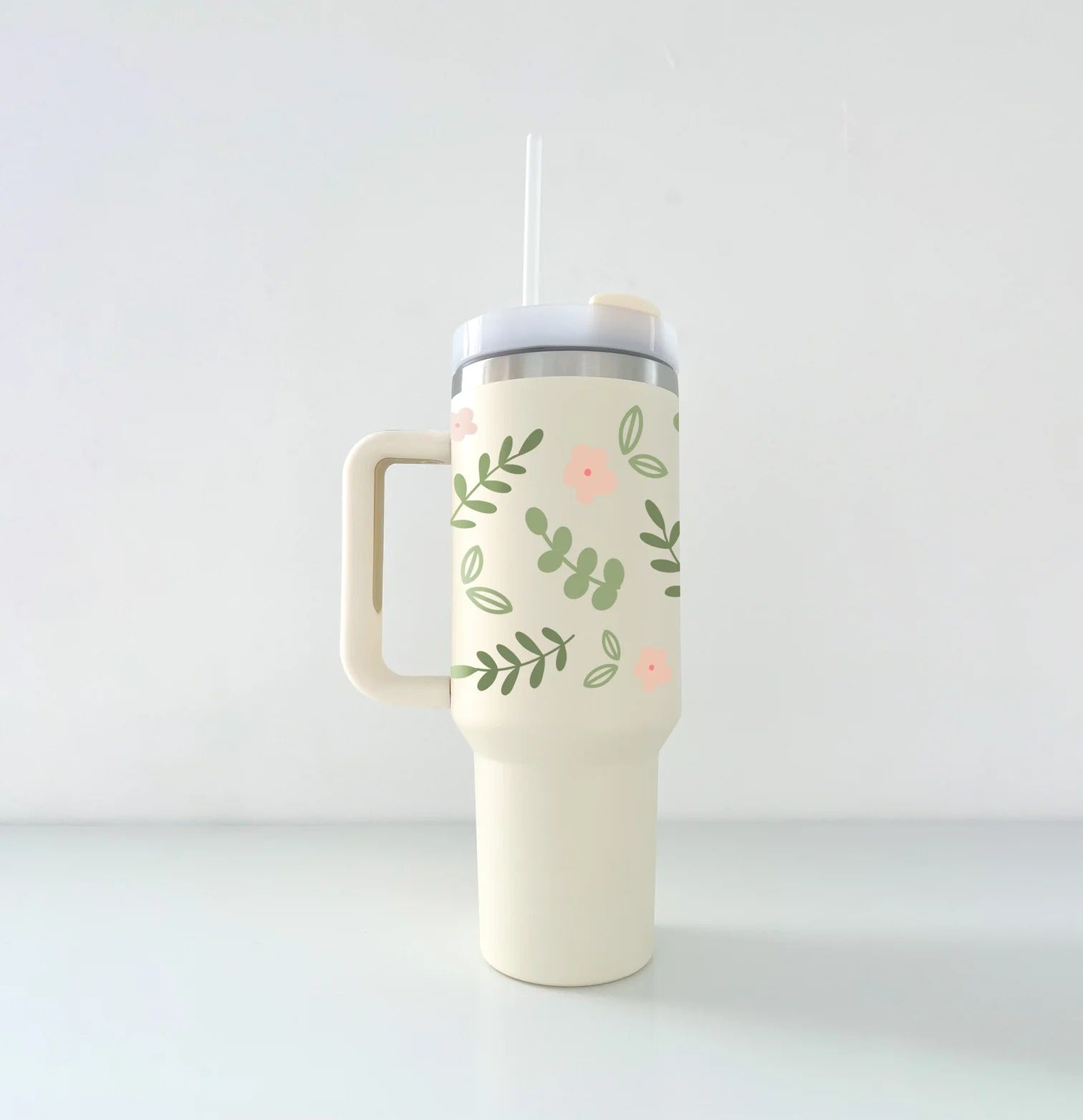 Gobelet thermos 40oz - Crème eucalyptus