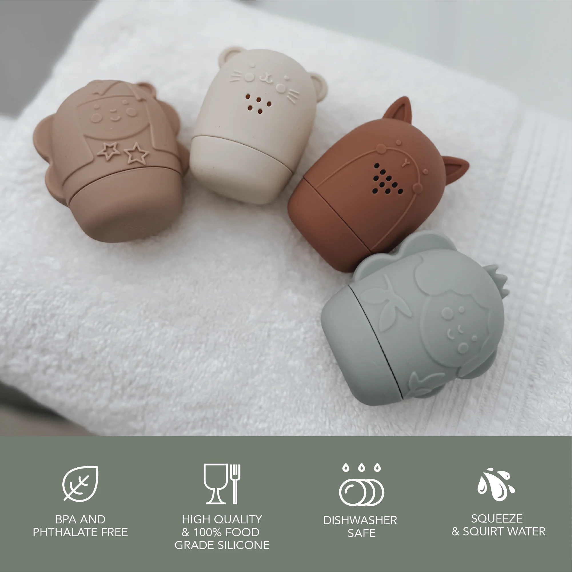 Jouets de bain silicone - Collection Fée