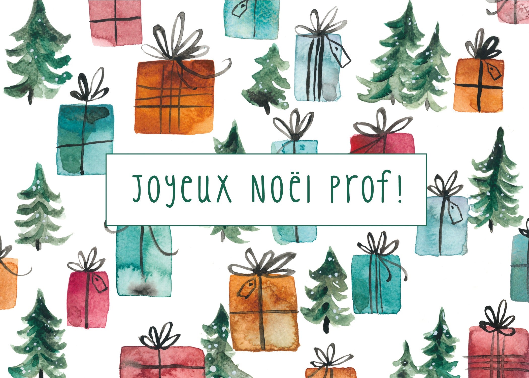 Carte de souhaits - Joyeux Noël prof