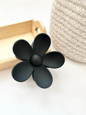 Pince à cheveux - Fleur noire