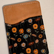 Porte-cartes en cuir à motif