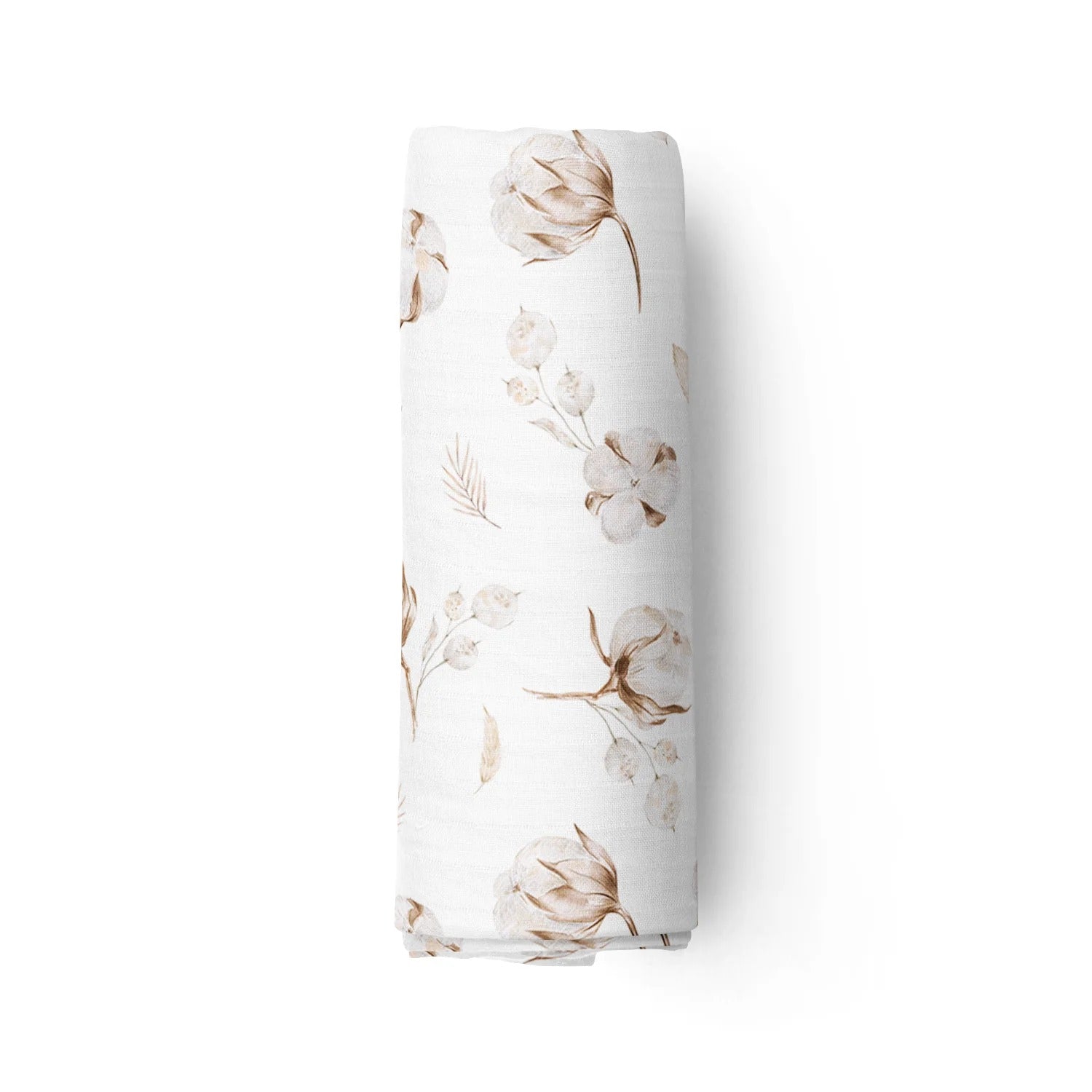 Couverture mousseline de bambou - Fleurs de coton