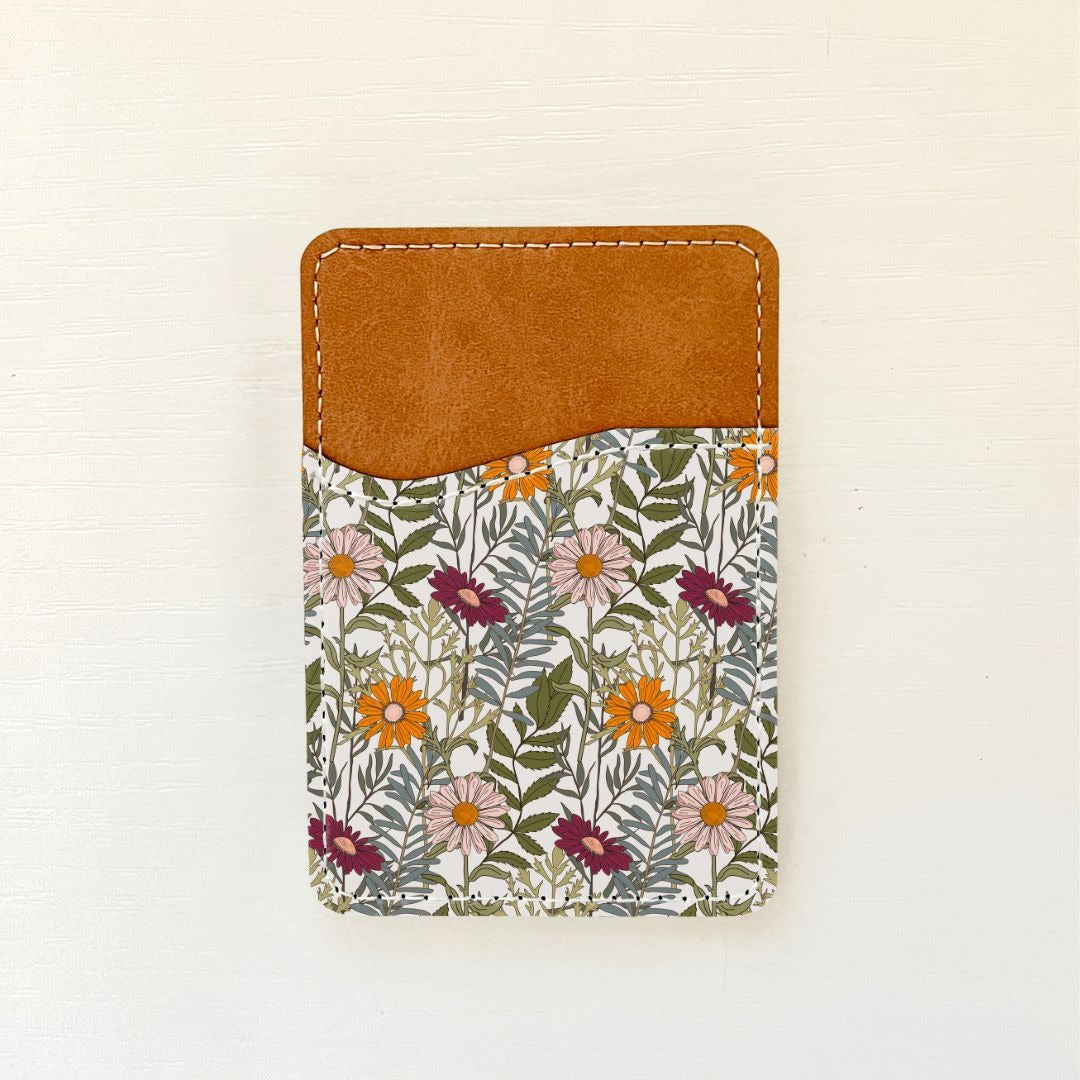 Porte-cartes en cuir à motif