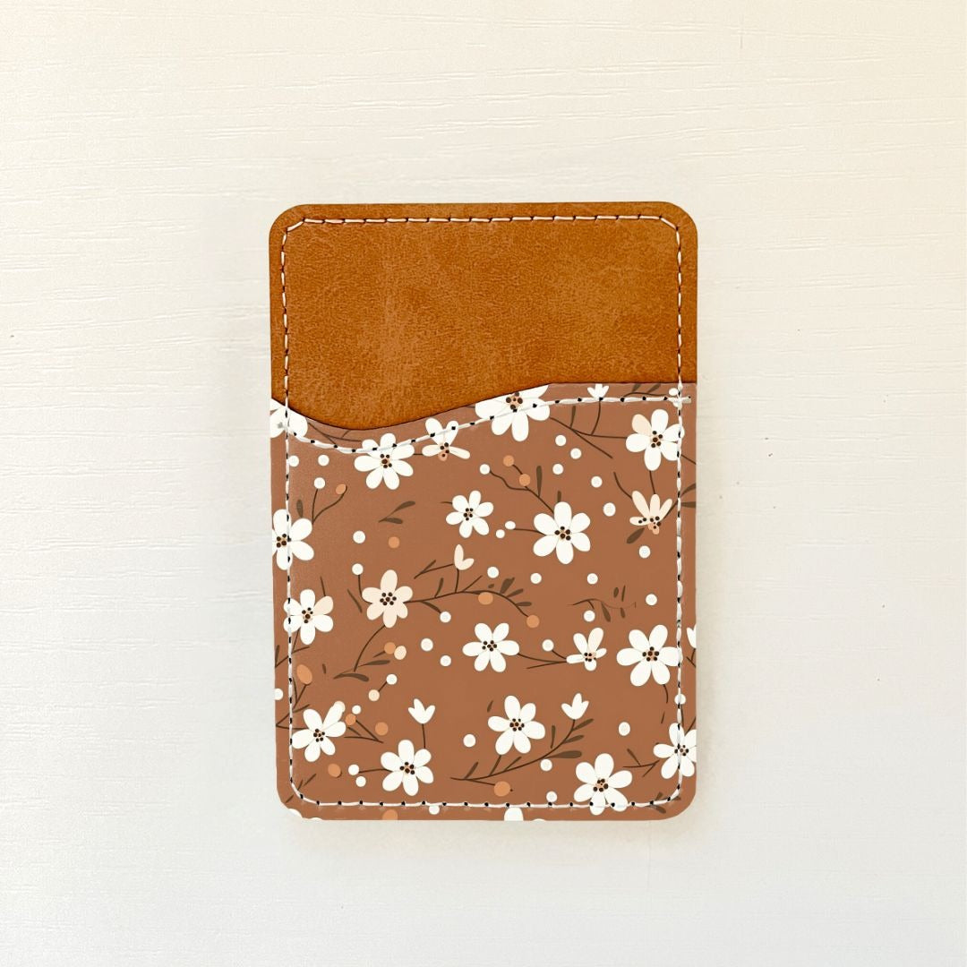 Porte-cartes en cuir à motif