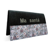 Protège carnet de santé personnalisable -Fleur verte