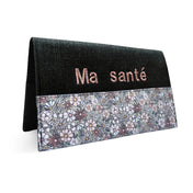 Protège carnet de santé personnalisable -Fleur verte