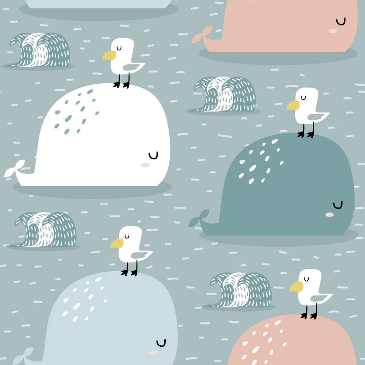 Couverture en minky -  Fond marin 3