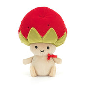 Peluche  - Champignon Sallie avec béret de fraise