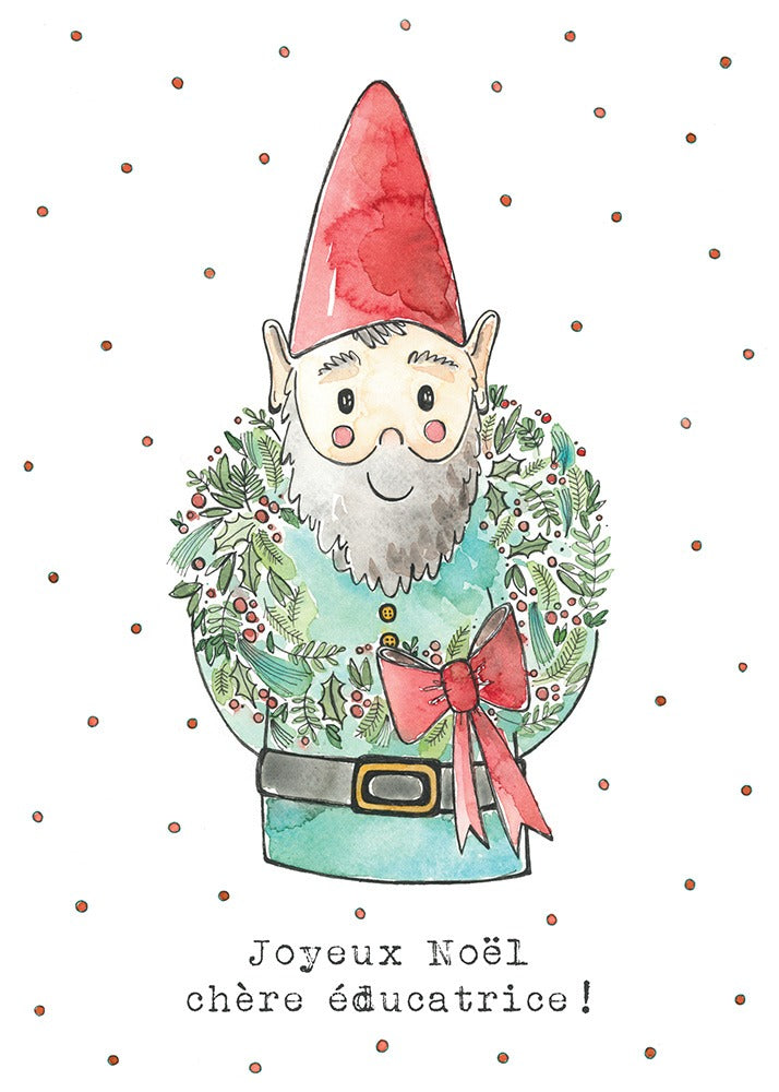 Carte de souhaits - Joyeux Noël éducatrice