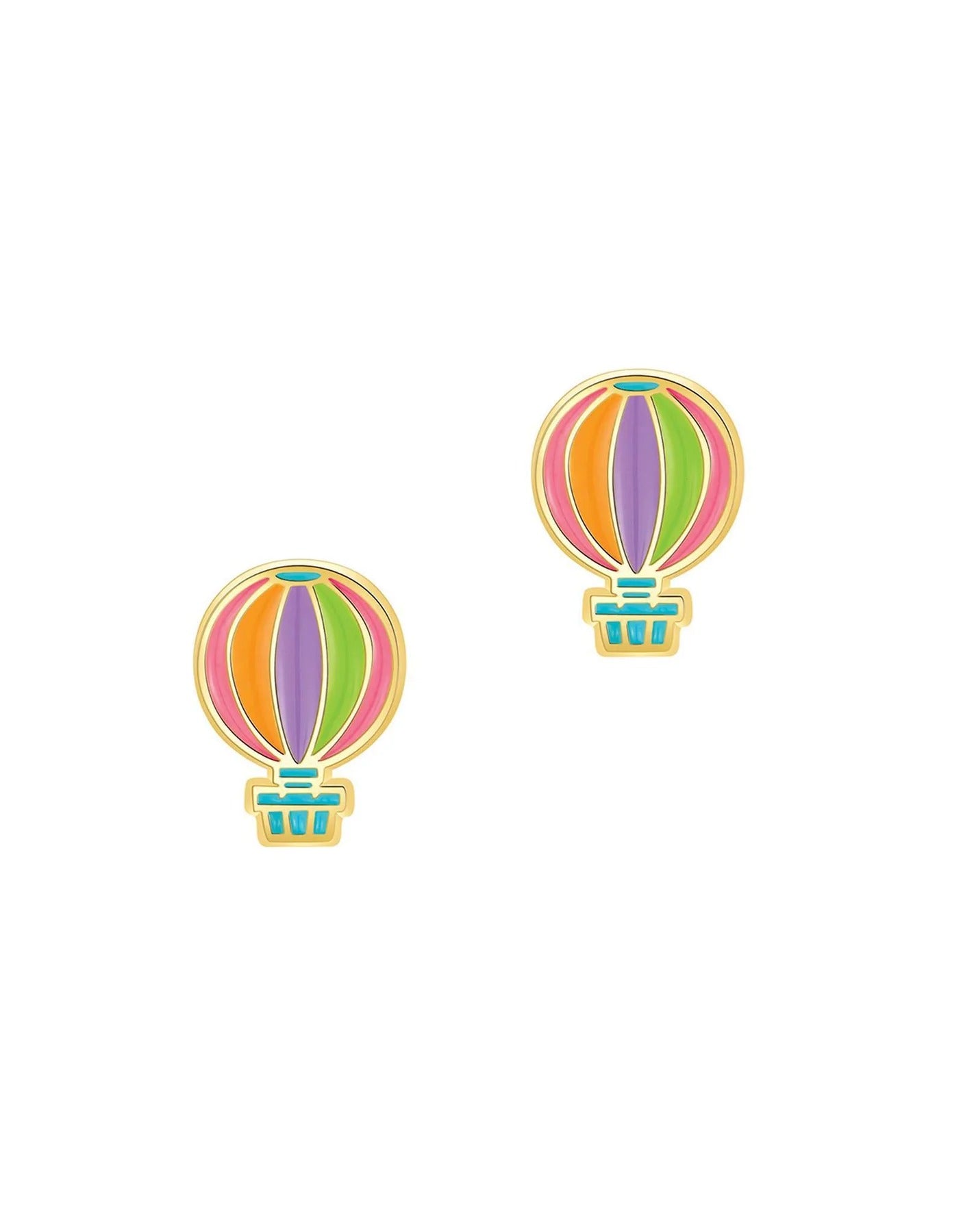 Boucles d'oreilles en émail - Montgolfière