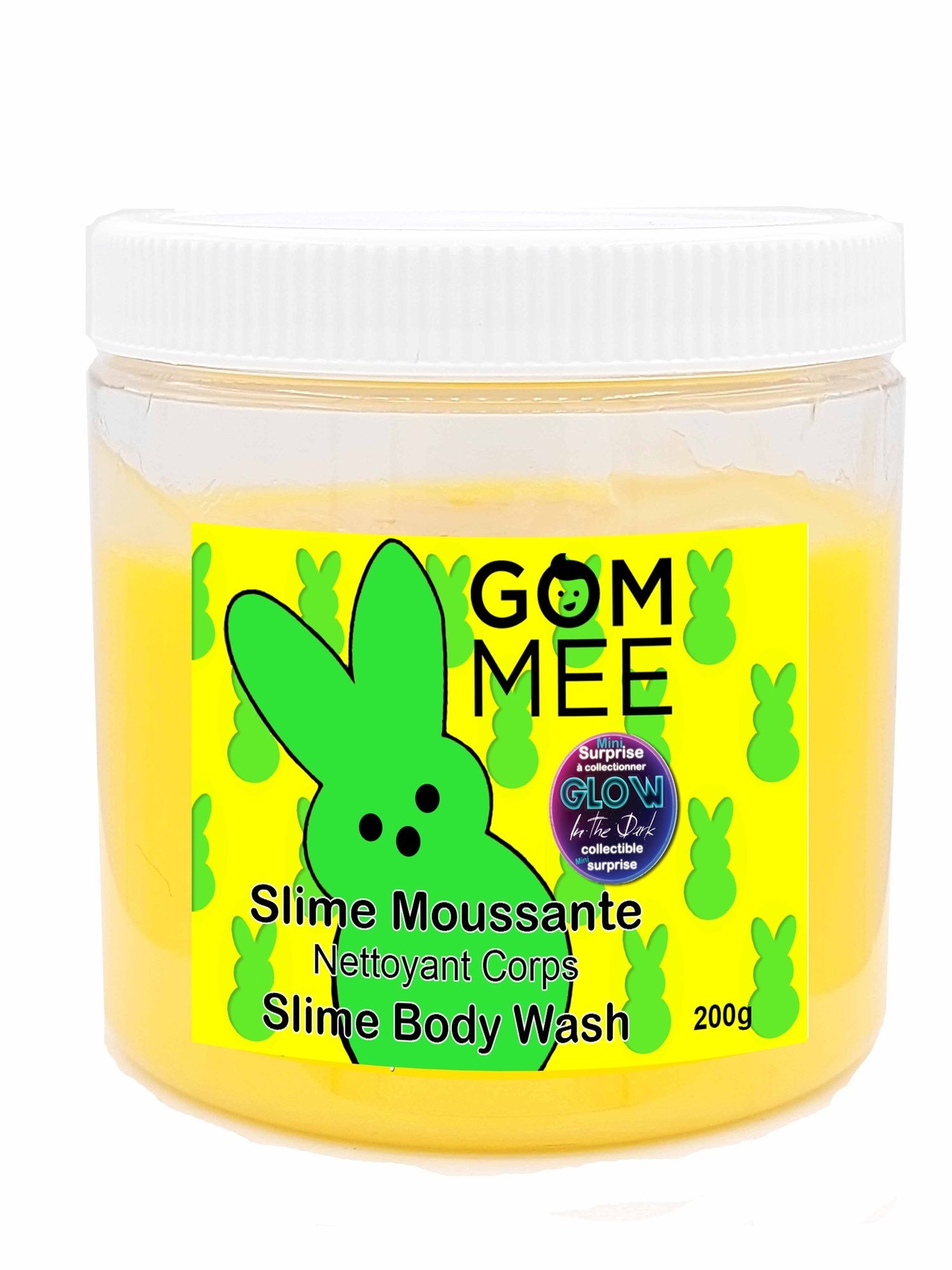 Slime Moussante - Lapin Mashmallow + Mini-SURPRISE Glow in the dark