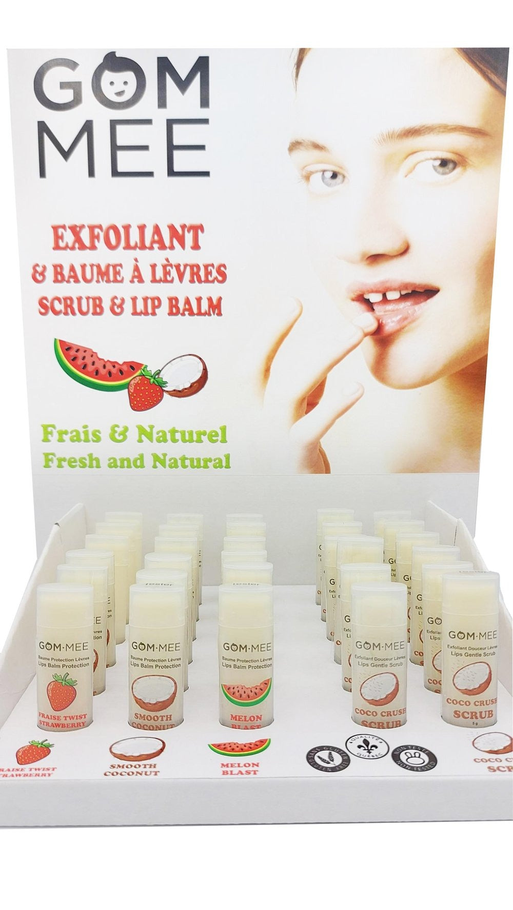 Exfoliant & Baumes à lèvres fruités réparateur