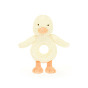 Peluche Jellycat - Hochet anneau Canard timide