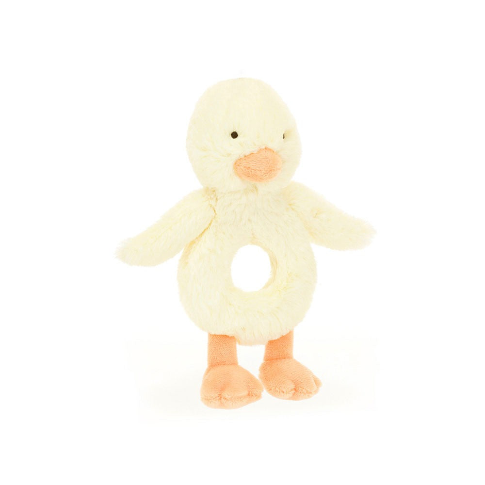 Peluche Jellycat - Hochet anneau Canard timide