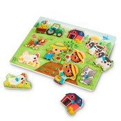 Casse-tête de bois "Peek & Explore - Animaux de la ferme