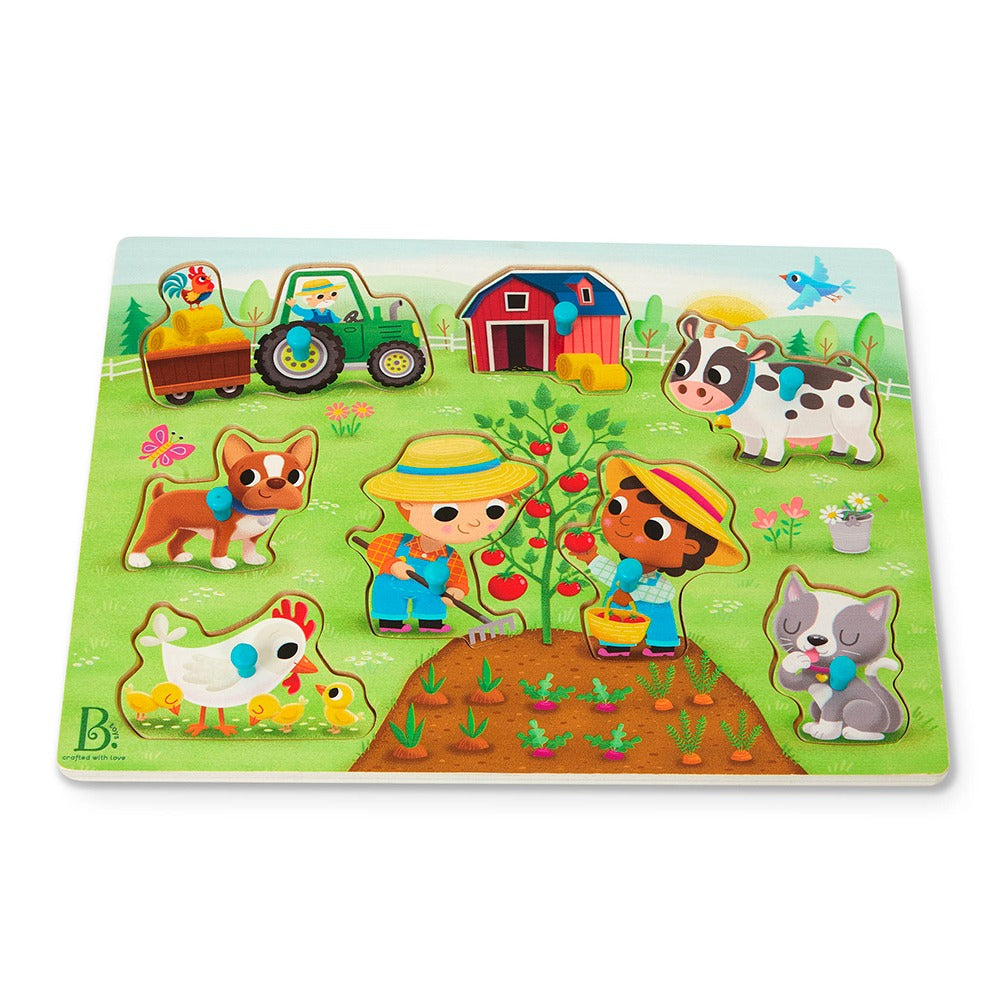 Casse-tête de bois "Peek & Explore - Animaux de la ferme