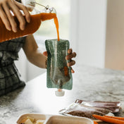 Pochettes alimentaires réutilisables avec bouchons