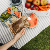 Pochettes alimentaires réutilisables avec bouchons