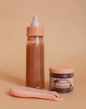 Ensemble de purée - Bouteille de lait pour poupée (Chocolat)