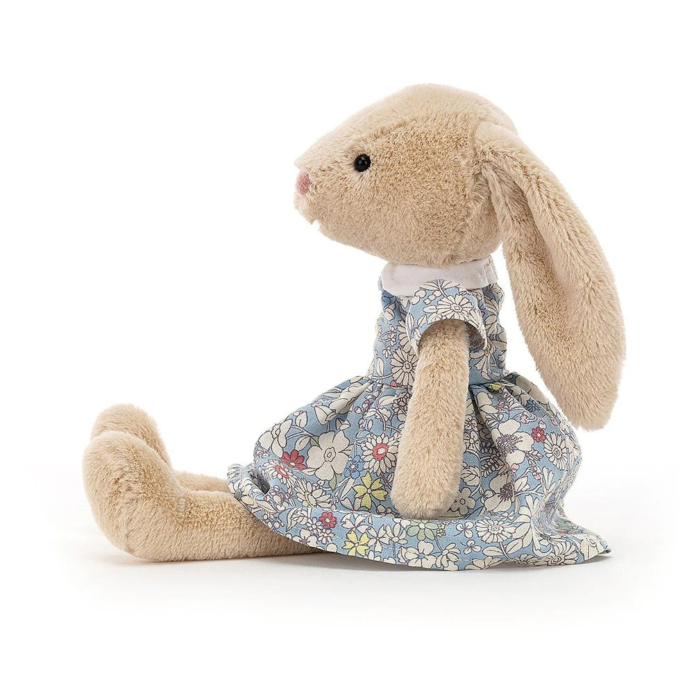 Peluche - Lapin robe fleurie