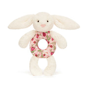 Peluche Jellycat - Hochet anneau Lapin crème berry