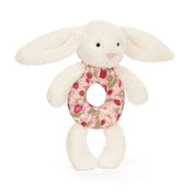 Peluche Jellycat - Hochet anneau Lapin crème berry