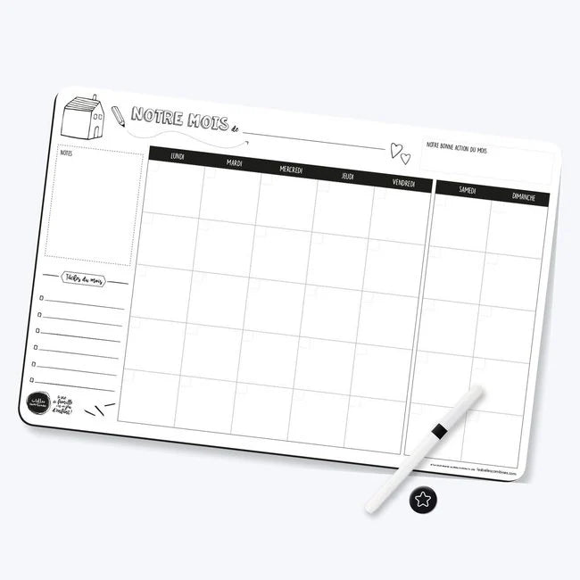 Planificateur familial mensuel