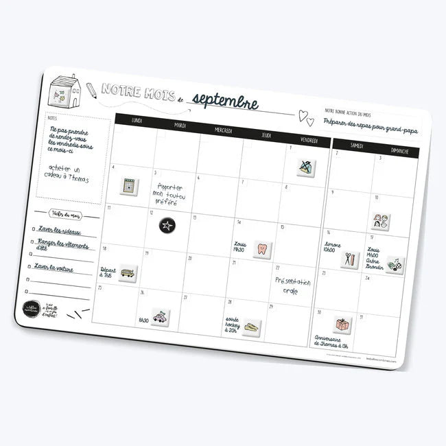 Planificateur familial mensuel