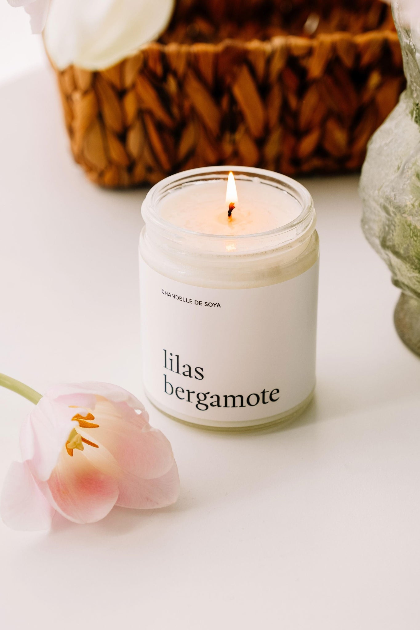 Chandelle de soya - Lilas bergamote