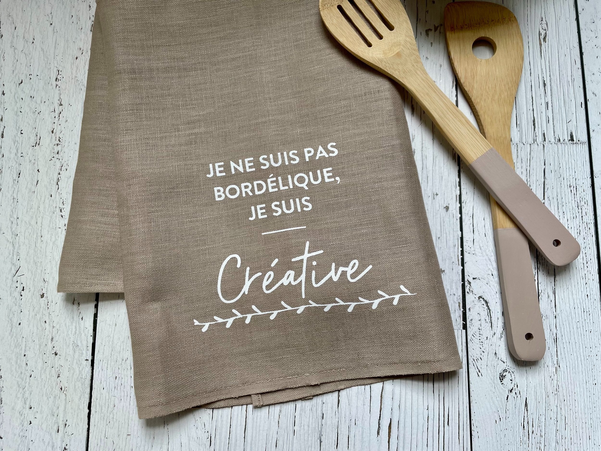 Linge à vaiselle en lin - Je ne suis pas bordélique, je suis créative