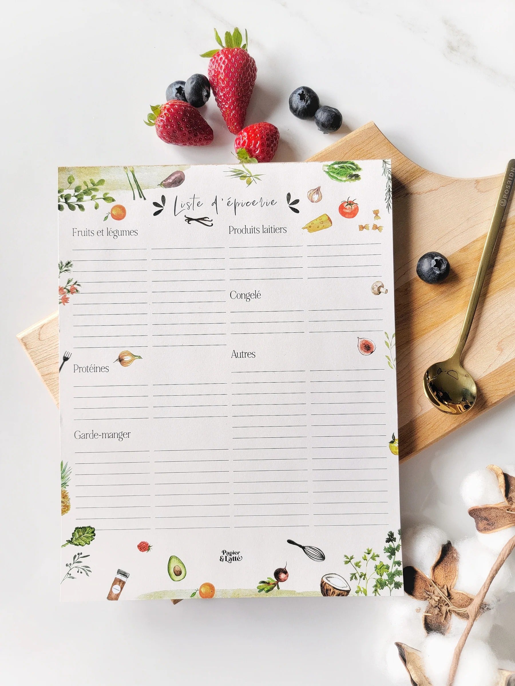Liste d'épicerie - GRAND Bloc-notes - épicerie