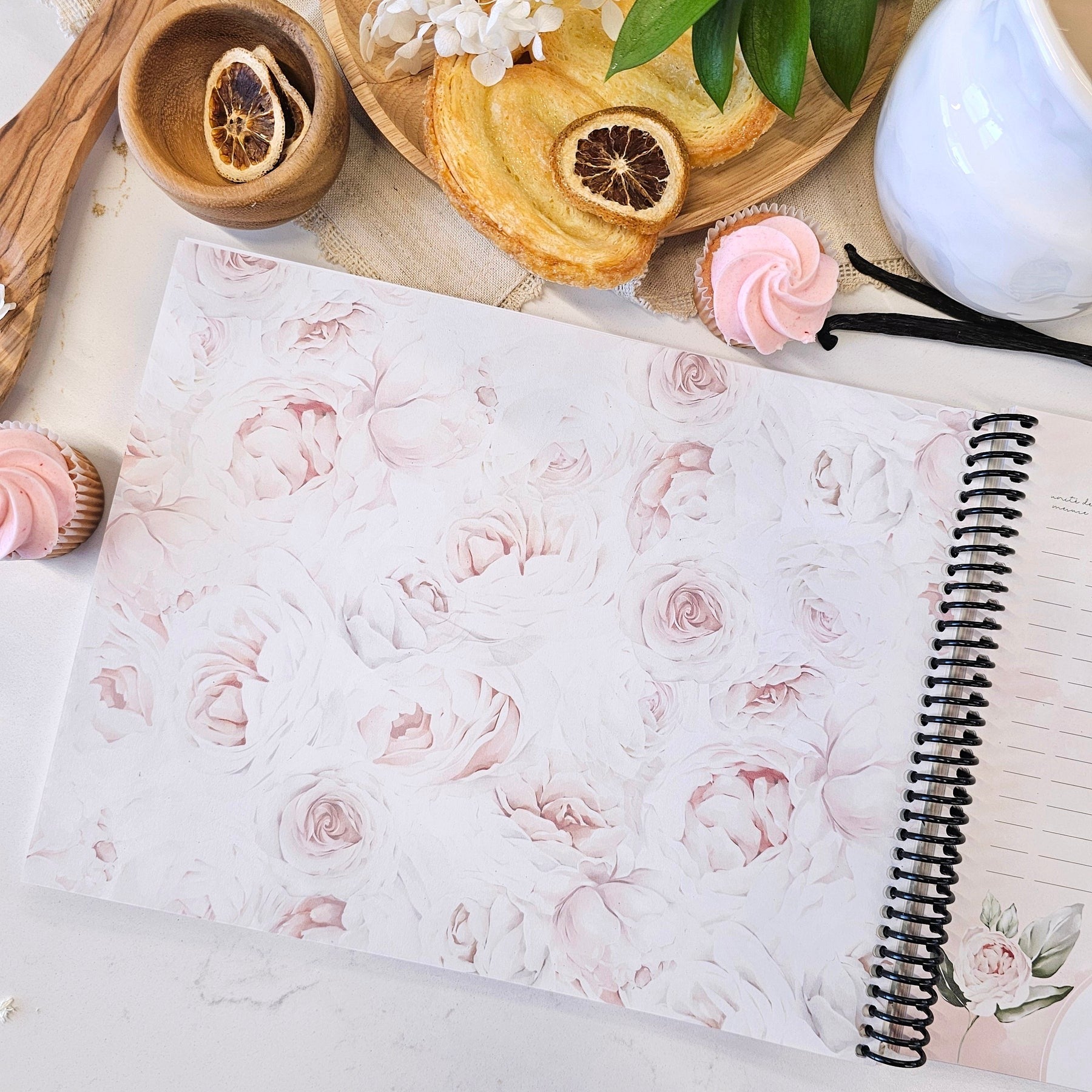 Livre de recettes avec rabats - Pivoine