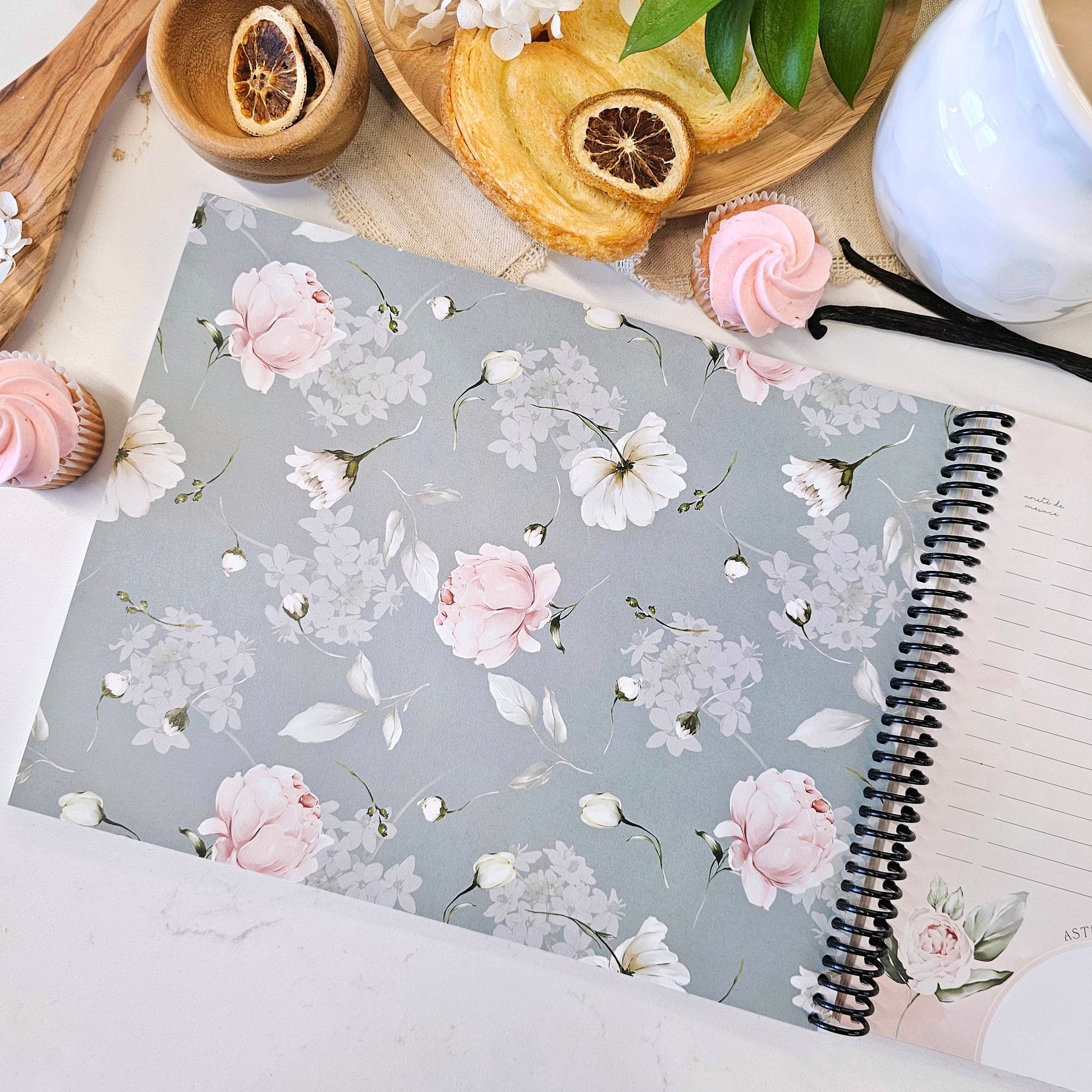 Livre de recettes avec rabats - Pivoine