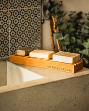 Plateau porte savon en bois