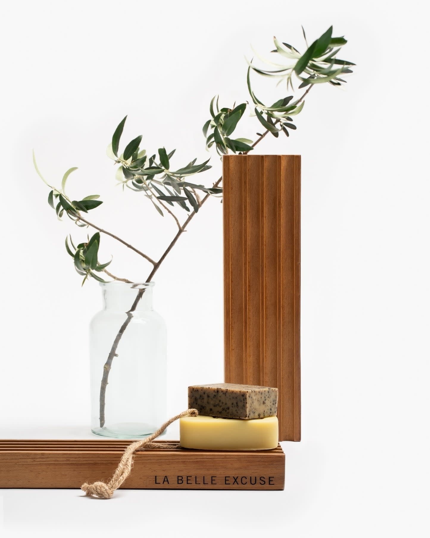 Plateau porte savon en bois