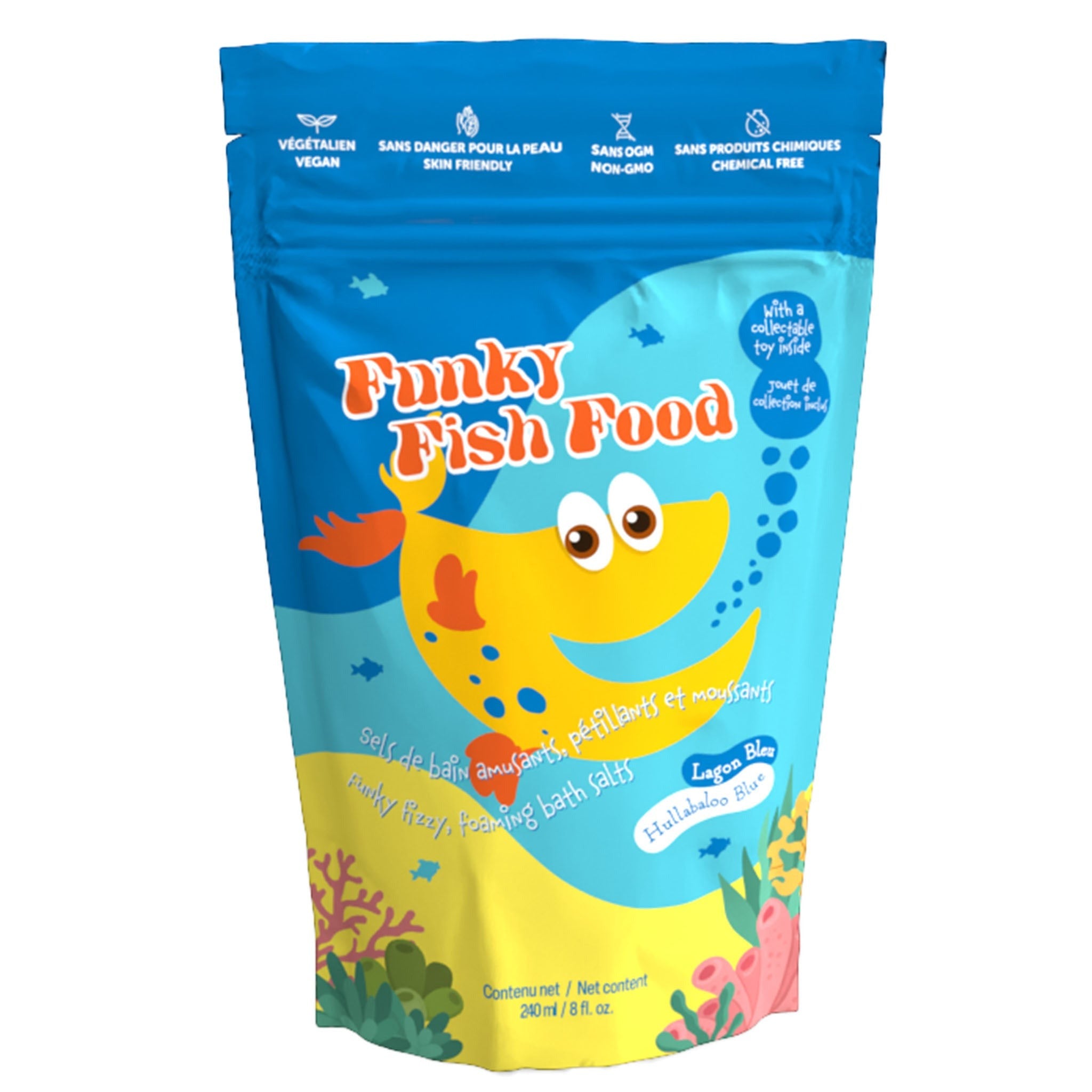 Bombe de bain - Nourriture pour poissons Funky - Bleu Hullabaloo