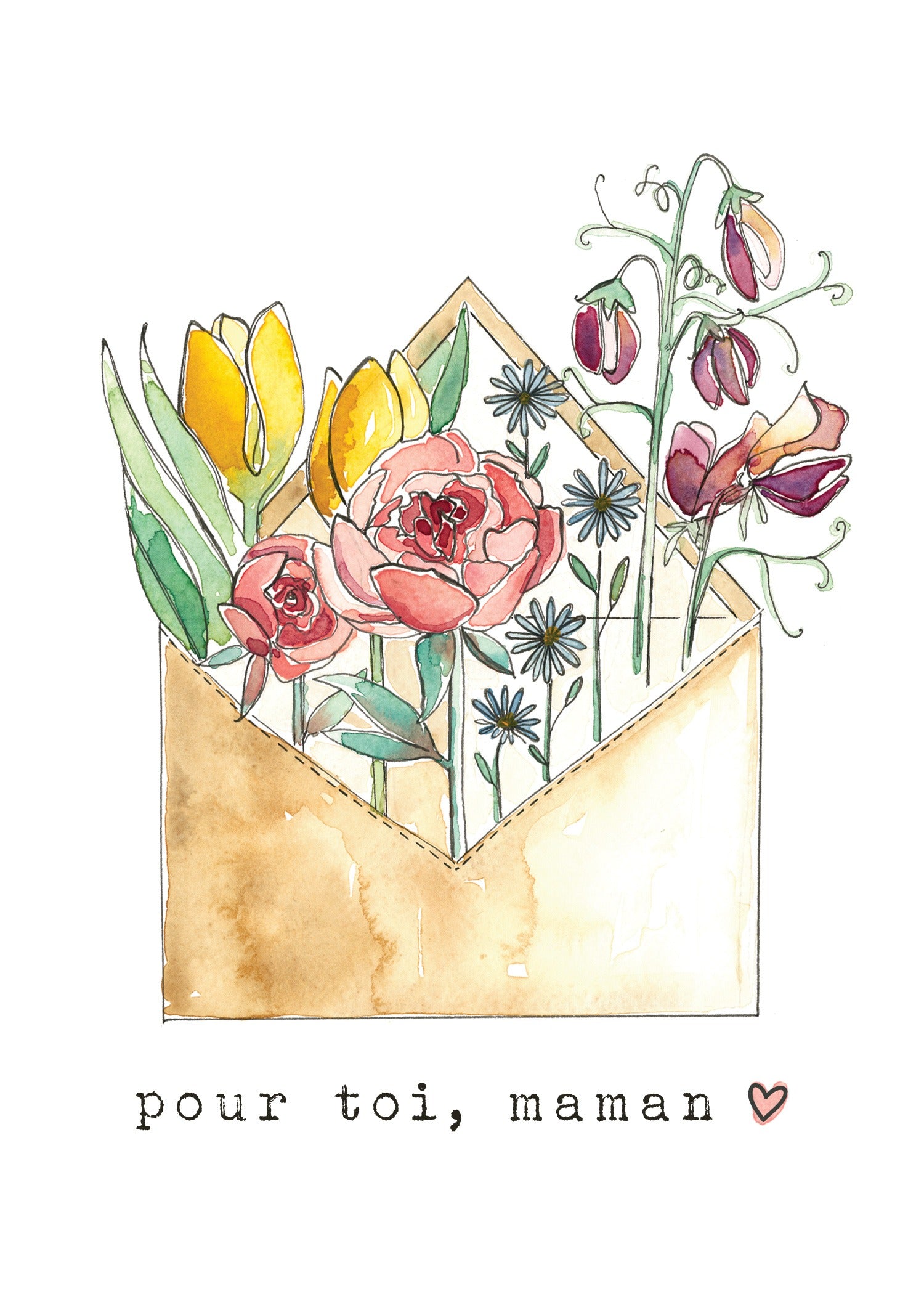Carte de souhaits - Pour toi maman