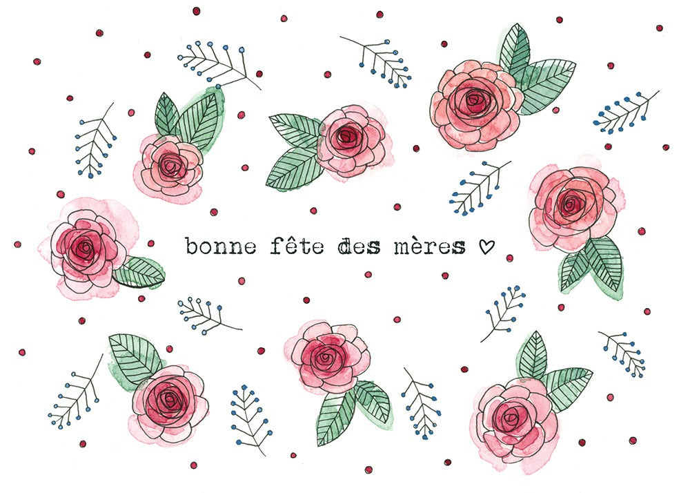 Carte de souhaits - Bonne fête des màres