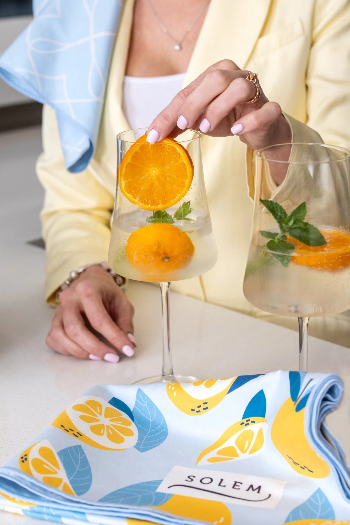Linges à vaisselle - Les mandarines (Lot de 2)