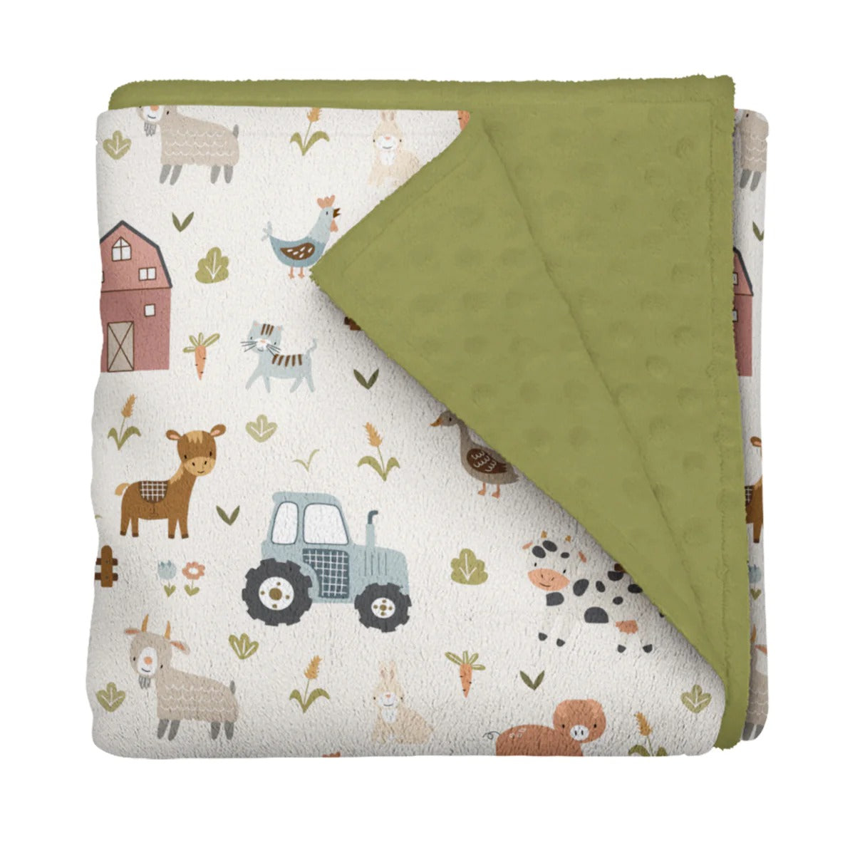 Couverture en minky - Ma petite ferme