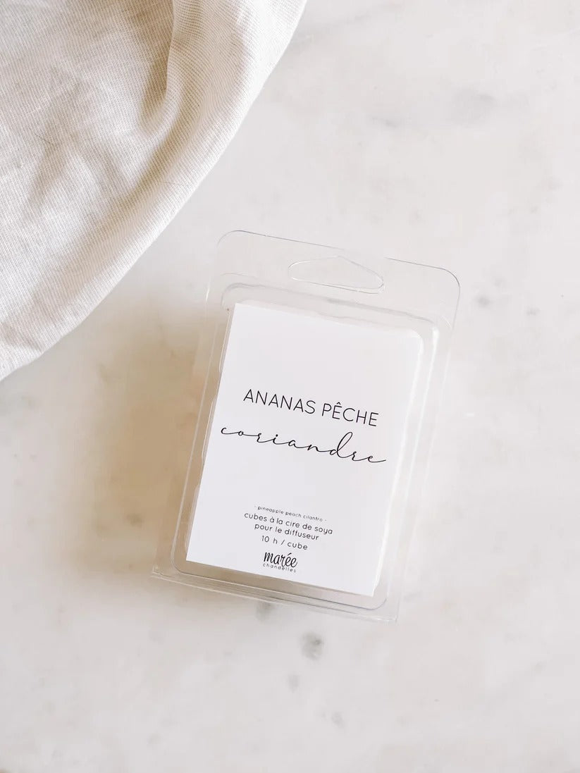 Pastilles de cire de soya pour diffuseur - Ananas, pêche et coriandre