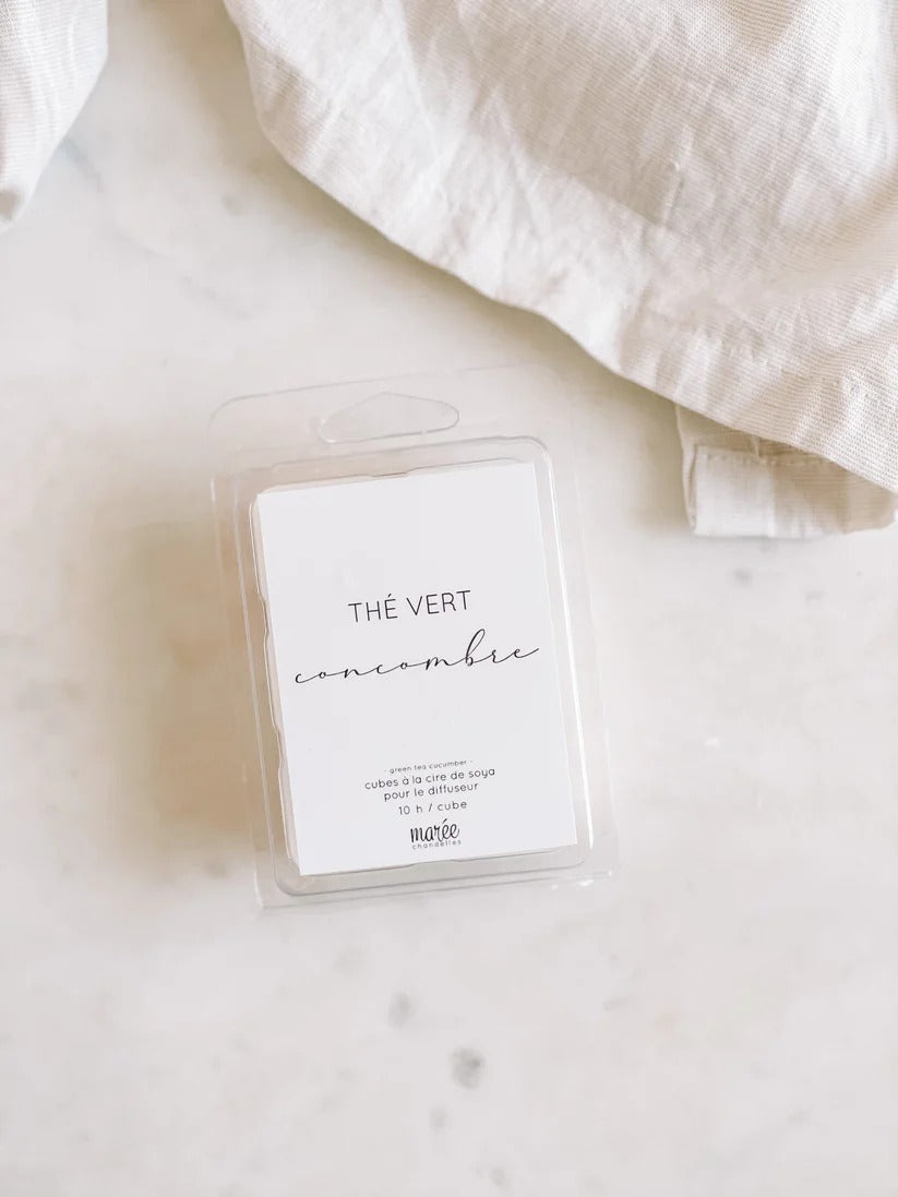 Pastilles de cire de soya pour diffuseur - Thé vert concombre
