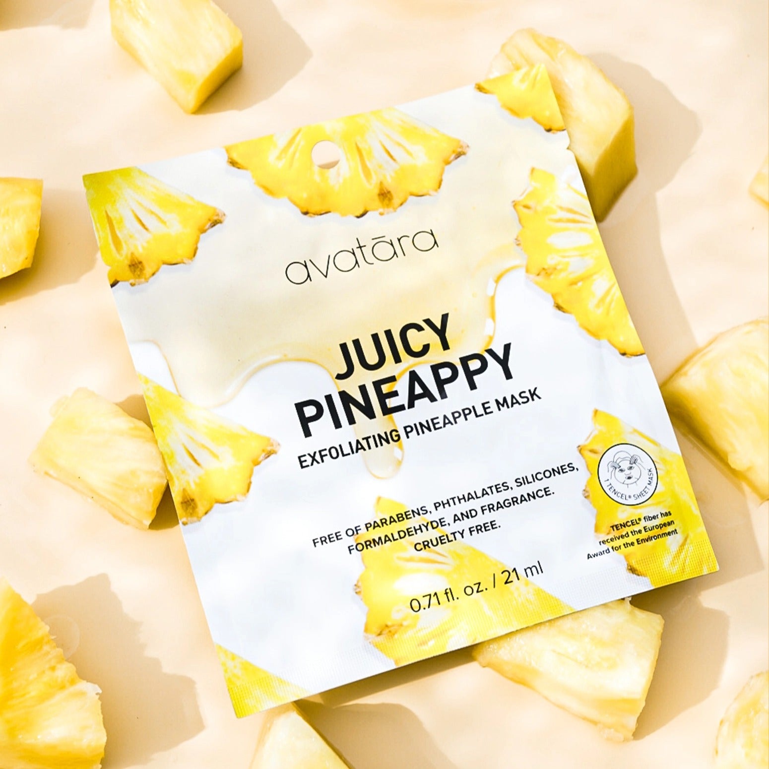 Masque exfoliant en tissu -À 'ananas Juicy Pineappy